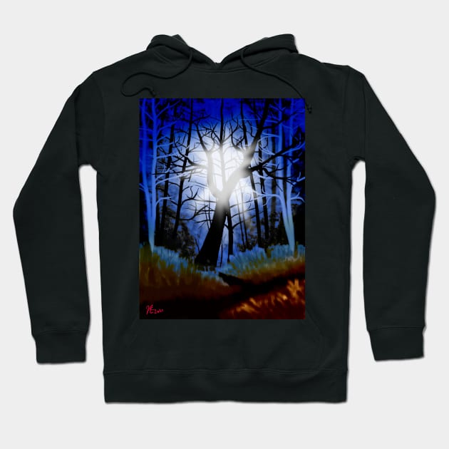 Through The Trees Hoodie by NateArtDesign